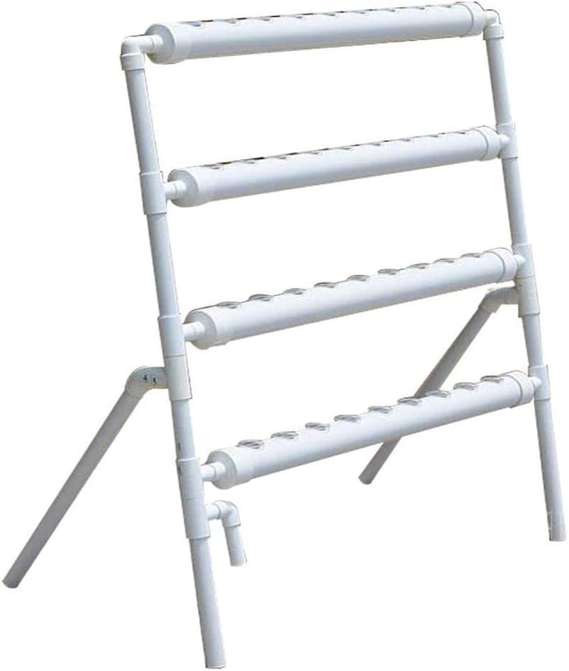INTBUYING PVC Hydroponics Growing System, 36 Sites 4 Pipes Grow Kit for Leafy Vegetables, 4 Layers Vertical Hydroponic