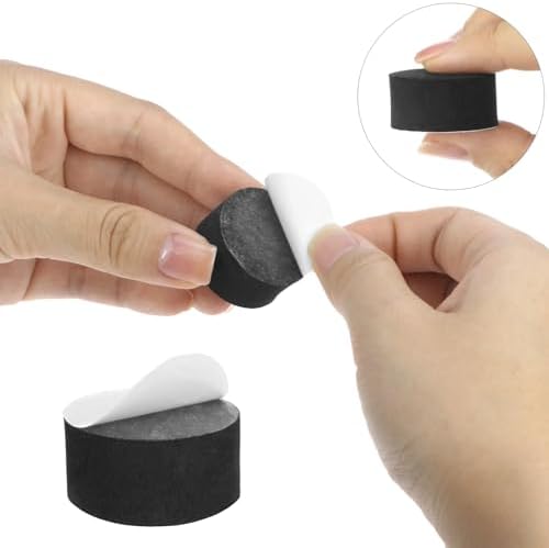 QWORK Invisible Pot Feet Risers, 50 Pcs EVA Foam Plant Risers, Planters Adhesive Pads, Plant Pot Feet for Enhanced Drainage, Ventilation, and Surface Protection
