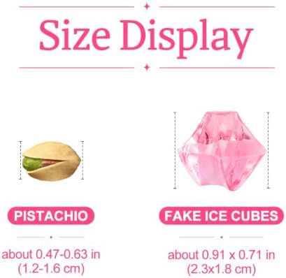 160 Pieces Mixed Pink Acrylic Fake Ice Rocks, Vase Filler for Table Scatter