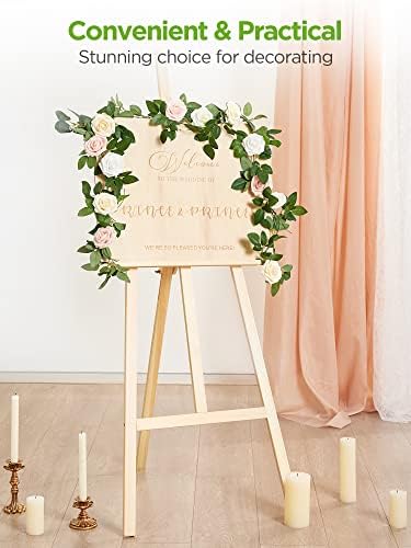 InnoGear Fake Roses 50 Pcs Blush Pink Flowers Artificial Faux Foam Floral