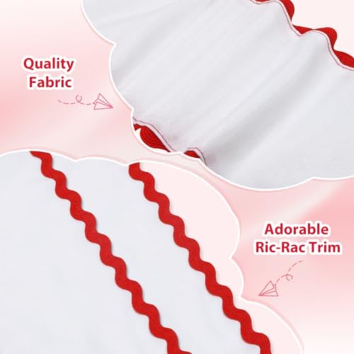 Wreath Sash for Front Door, 2 pcs Scalloped Wreath Ribbon for Porch
