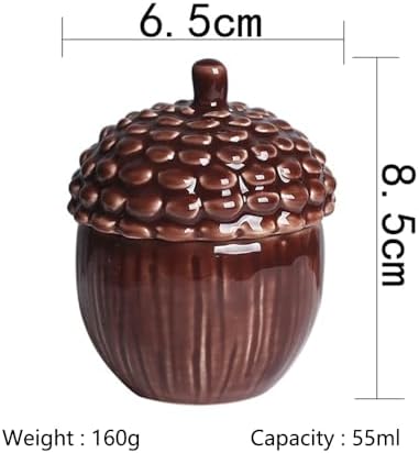 Acorn Shaped Ceramic Candle Holders with Lid