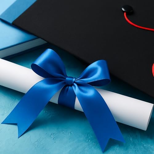 1 1/2 in 30 Yards Royal Blue Ribbon for Gift Wrapping Graduate Wedding