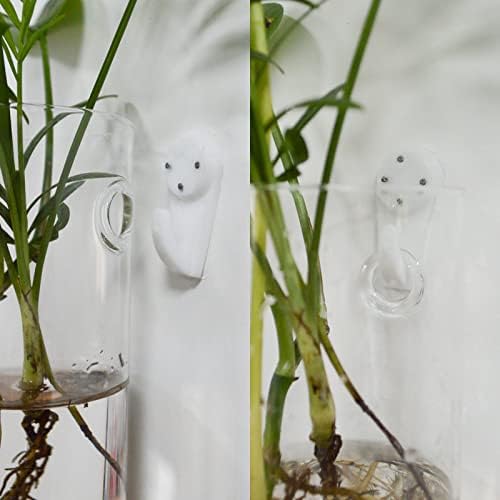Wall Hanging Planter Glass Plant Propagation Station,Plant Terrarium Perfect for Home Garden Office Decoration Accessories-4 Cylinder Shape Container