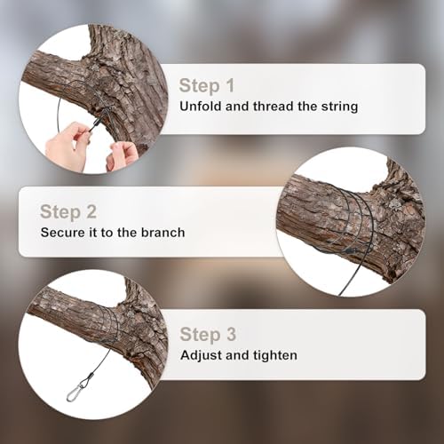 M METERXITY 4-Pack Bird Feeder Hanger with Snap Clip 30cm/12in, Black