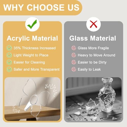 Acrylic Butterfly Vase for Flowers,Clear Art Flower Vases for Centerpieces Table Decoration,Acrylic Flower Vase for Home/Living Room/Office/Wedding/Coffee Table/Party Decor