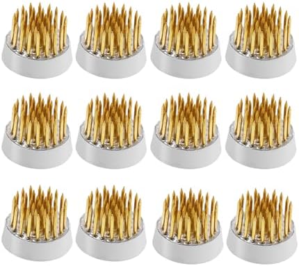 16pcs Flower Floral Frog Round Holder Includes 12pcs D23 Copper Pin Arranger+2pcs Kensan Copper Pin Arranger+1*Roll of 42.65ft Tape+1*Silver Corrector with Bell