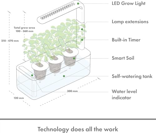 Click & Grow Smart Garden 3 Indoor Herb Garden Kit with Grow Light, Sage