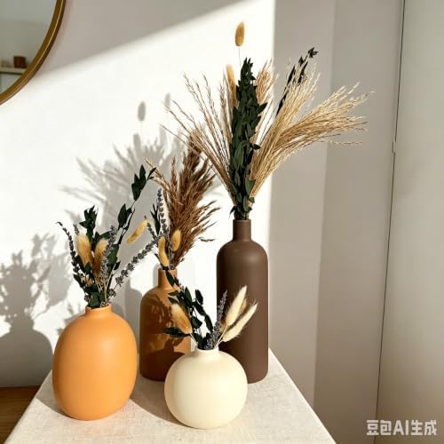 Dried Pampas Grass Bouquet Dried Flowers Eucalyptus Stem for Wedding Decor