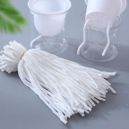 100Pcs Water Absorption Cotton Cord for Planter Pots Automatic Watering Device System Self-Watering Wick for Hydroponic Plants Indoor Flowerpot Accessory