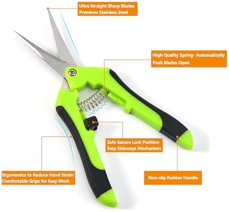 Josteve 5Pcs Succulent Tools Mini Garden Small Gardening Tools Indoor, Pruning Shear Gardening Scissors, Hand kit for Bonsai, Cactus, Fairy, Houseplant of Transplanting, Repotting, Seedling Soil