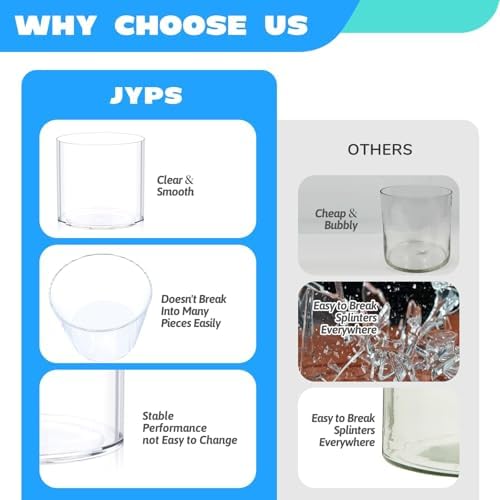 JYPS Clear Plastic Flower Vase Centerpiece Set