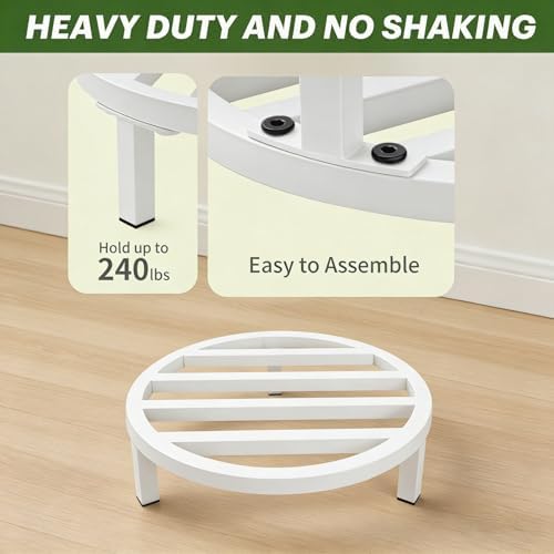 3 Pack 12 Inch Metal Plant Stands Outdoor Indoor Pot Riser,White