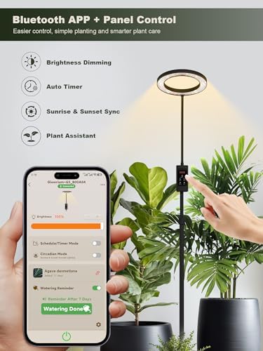 GLOWRIUM Smart Grow Lights for Indoor Plants,Plant Light with Bluetooth App