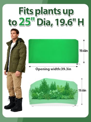 12Pcs 19.6x39.3" 70GSM Thick Plant Covers Freeze Protection for Shrub
