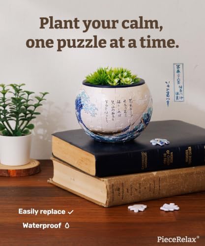 PieceRelax Unique 3D Puzzle Planter - 80 Plastic Pieces [K1154]