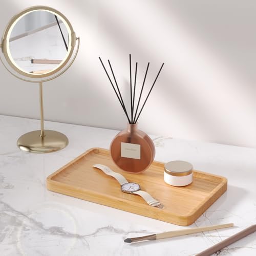 VERTORGAN Bamboo Serving Tray,9.8x5.9 Inch Trays,Home Decor(Natural)