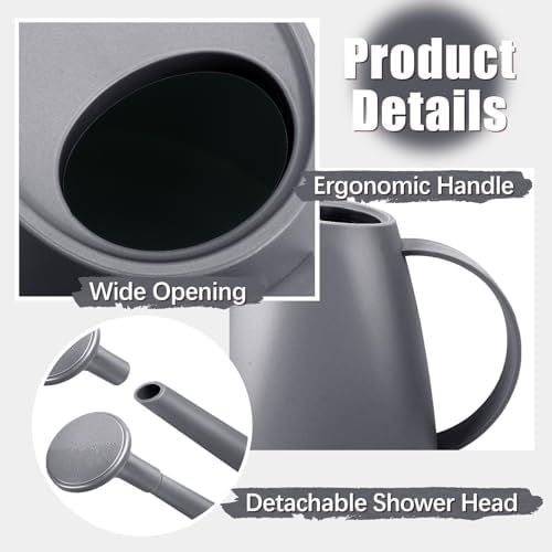 1.8L Watering Can, Small Watering Can for Indoor Plants with Long Spout