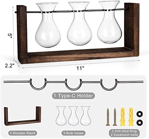 YIBOT Wall Hanging Planter Plant Propagation Stations Glass Flower Vase