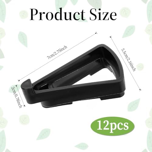 Hariendny 12 PCS Pot Feet for Outdoor Planters, Plant Pot Feet, Invisible Flower Pot Risers Toes, Plant Risers for Pots Outdoor, Prevent Stains and Water Damage(Black)