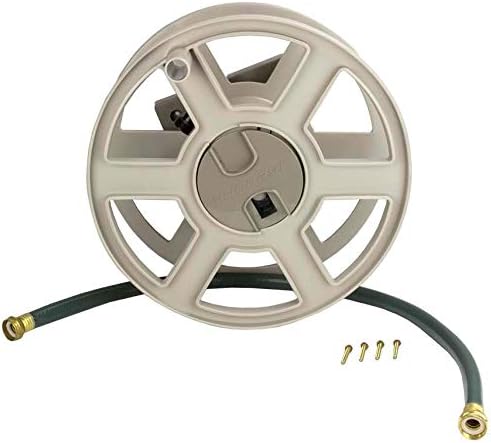 Suncast SWA100 100 Ft. Wall Mount Garden/Yard Hose Reel Side Winder (2 Pack)