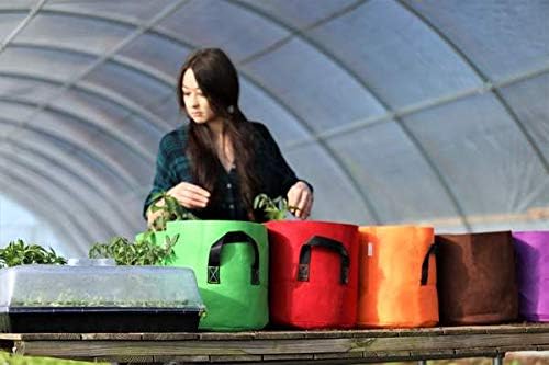 Bootstrap Farmer Grow Bags 7 Gallon, Brown 10 Pack, Colored Fabric Pot for Peppers, Potatoes, Tomatoes and Plants