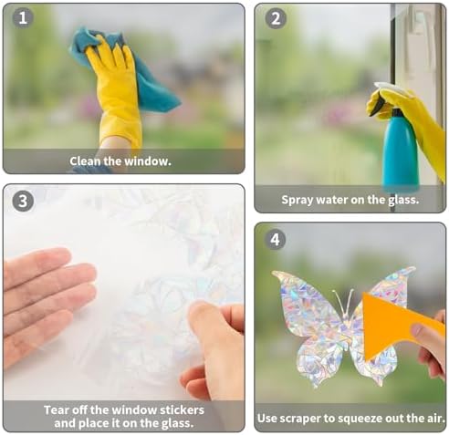 YUOROS 30 Anti Collision Window Decals for Bird Strike Prevention