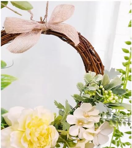 Small Round Grapevine Wreath 6 Inch Rattan Wreaths for Crafts Spring Christmas Holiday Decoration Wedding Home Decor (6 Pack)