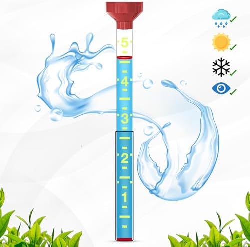 Headwind EZRead 26” Giant Professional Outdoor rain Gauge, USA Made Heavy Duty All Weather Freeze Proof mountable with Float, Red (820-0006)