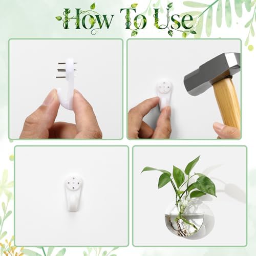 Wall Propagation Planters, 4 Pack Oblate Hanging Plant Holder Vase