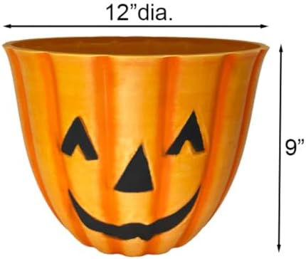 Urban Gardener Jack-O-Lantern Fiber Clay Pot Set