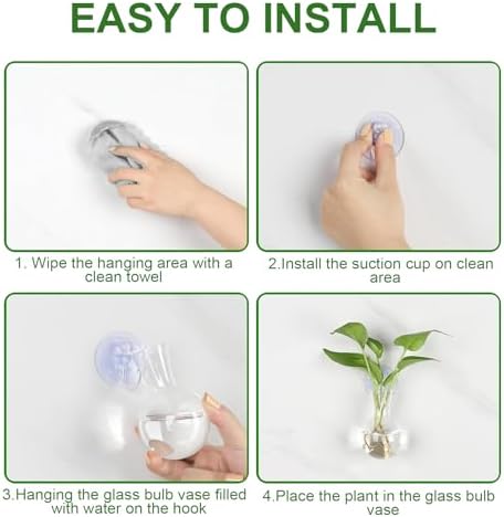 8 Pack Window Propagation Stations, Plastic Plant Terrarium Vases