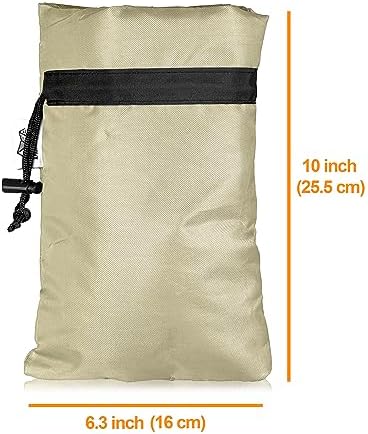 Enlarge Outdoor Faucet Cover for Winter Freeze Protection, 3M Thinsulate, 10"H x 6.3"W Hose Bib for Wall Taps Outside, Waterproof & Frost Free Insulated Spigot, 2 Pcs Faucet Socks - Sand