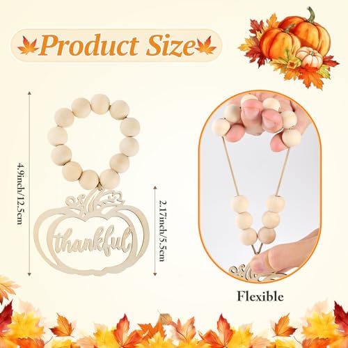 Fall Thanksgiving Pumpkin Napkin Rings Set of 12, Thanksgiving Table Decor