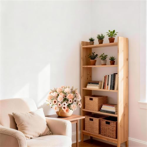 Homsunny Artificial Fake Fall Flowers for Outdoor Indoor Decoration