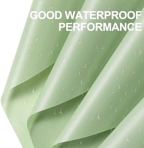 RUSPEPA 20 Sheets Flower Wrapping Paper, Pure Light Green Waterproof Floral Bouquet Wrapping Paper, Florist Supplies Packaging for Birthday, Party, Wedding and DIY Crafts