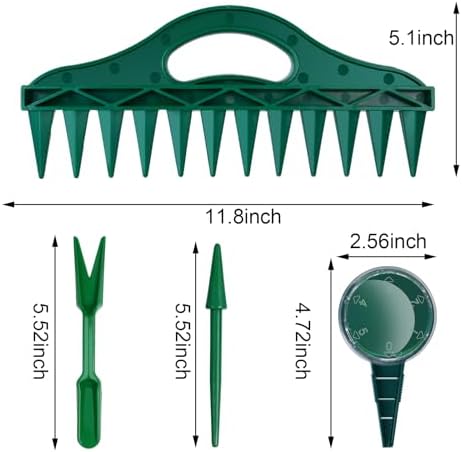 Seed Spreader 4PCS Sowing Seeds Dispenser Set Mini Seed Dispenser for Small Seeds Handheld Seed Planter Tool Seed Dibber Multifunctional Seed Spacer Gardening Tools