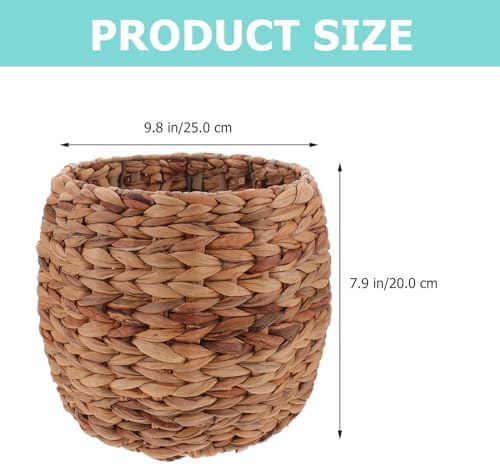 Healeved 10inch Seagrass Plant Basket Indoor Planter Basket Sundries Storage Woven Seagrass Wicker Planter Flower Pot