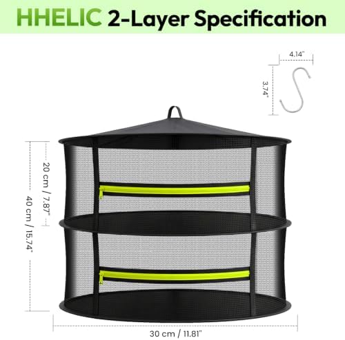 Herb Drying Rack, 2-Layer Hanging Mesh Compact Net