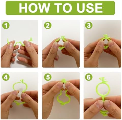 150 Pcs Plant Support Clips,Tomato Clips for Climbing Plants/String Trellis,with 3 Adjustable Ties for Gardening,Outdoor Vine Clips,Garden Clips for Plants Grape and Vine Vegetables Bright Green