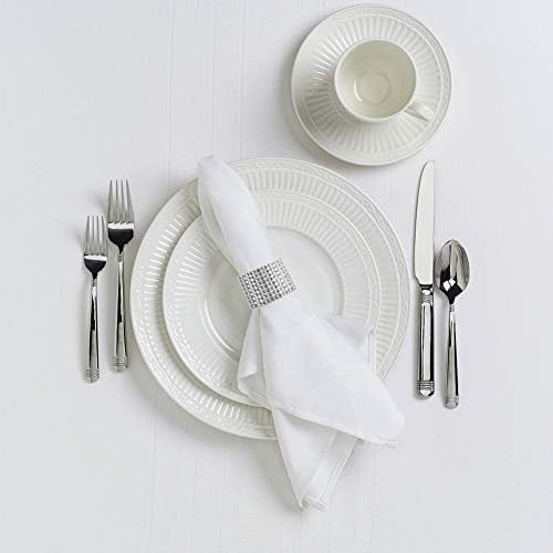 Accmor 150pcs Napkin Rings, Silver Napkin Rings Buckles