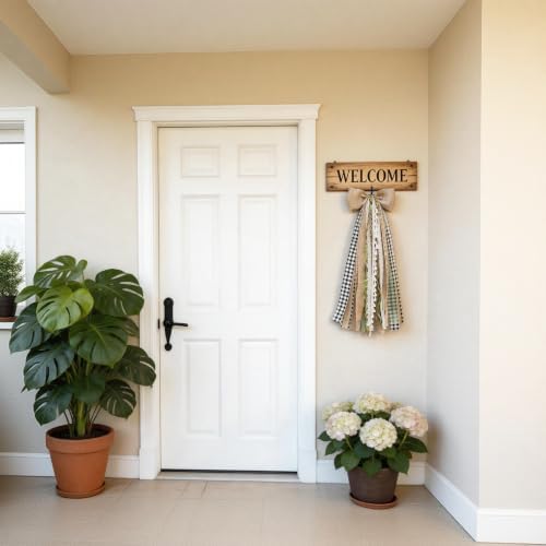 Burlap Bow, Rustic Farmhouse Decor, Wreath Bows for Front Door, Wall