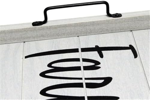 Elegant Designs HG2000-GFF Decorative Wood Serving Tray w/Handles, 15.50" x 12", Farm Fresh