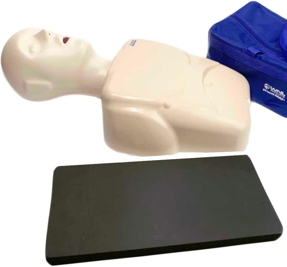 WNL Products WNLMAT Practi-Mat Kneeling Mat for CPR Training, 5 Pack | CPR Training Accessories Knee Pad, with Carry