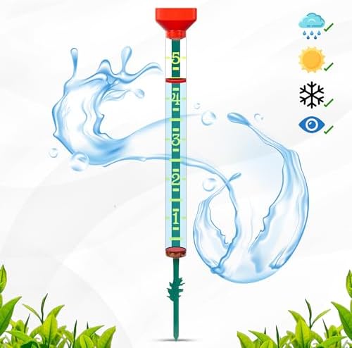 Headwind EZRead 21” Giant Professional Outdoor rain Gauge, USA Made Heavy Duty All Weather Freeze Proof Stake or mountable with Float, Orange (820-1002ORG)