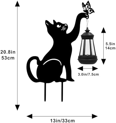 twinbling Solar Black Cat Lights Yard Decorations Outdoor