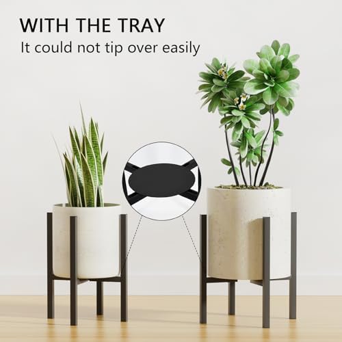 Linpla 2-Pack Adjustable Metal Plant Stands Indoor and Outdoor