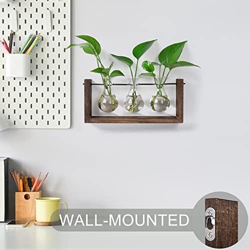 YIBOT Wall Hanging Planter Plant Propagation Stations Glass Flower Vase