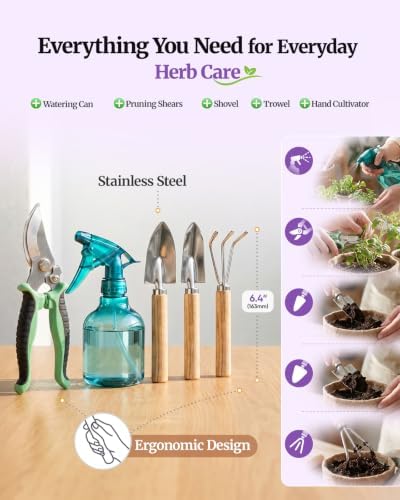 10-Herb Indoor Garden Kit, Complete Kitchen Herb Starter Set