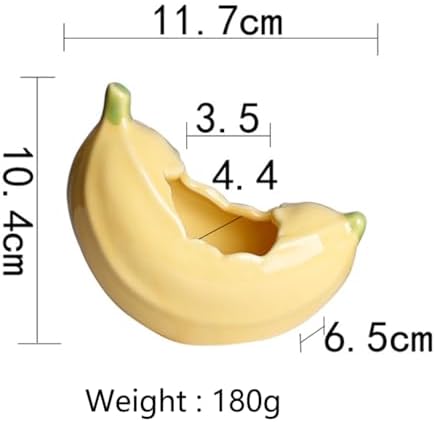 Banana-Shaped Candle Holder, Novelty Fruit Theme Ceramic Jar, Home Decor Potted Plant, Easter Egg Fillers Candy/Sweet Jar